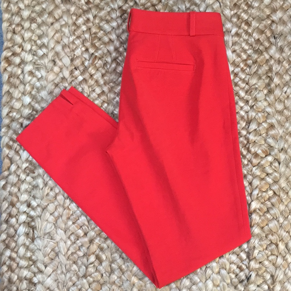 Banana Republic Red Sloan Fit Straight Leg Trouser